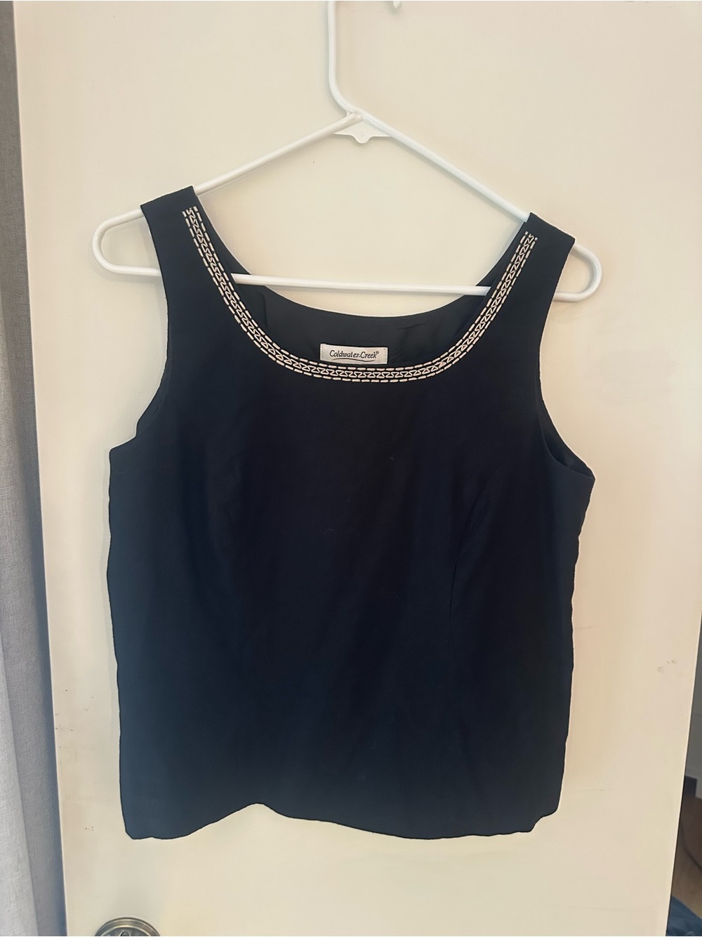Coldwater Creek Black Tank with Metallic Trim
